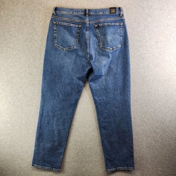 Current Elliott Jeans Womens 30 Blue High Rise Tapered Leg Whiskered Denim - Picture 14 of 15